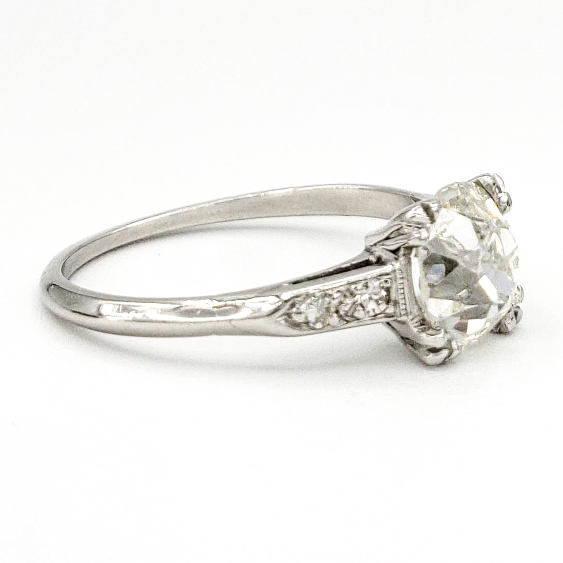 vintage-platinum-engagement-ring-with-1-19-old-mine-cut-diamond-egl-h-vs2