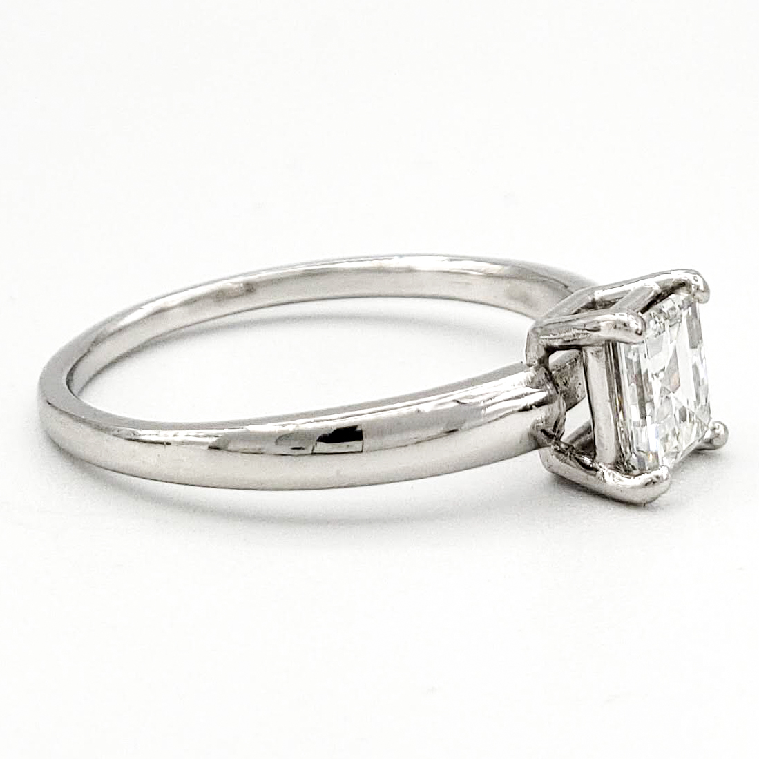 vintage-platinum-engagement-ring-with-0-58-carat-square-step-cut-diamond-gia-f-vs1