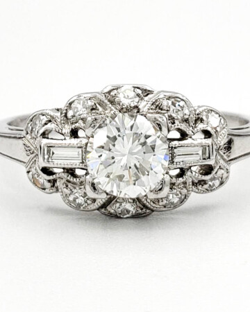 ntage-platinum-engagement-ring-with-0-50-carat-round-brilliant-cut-diamond-gia-h-si1
