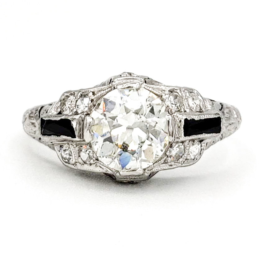 vintage-platinum-engagement-ring-with-1-03-carat-old-european-cut-diamond-egl-g-si1