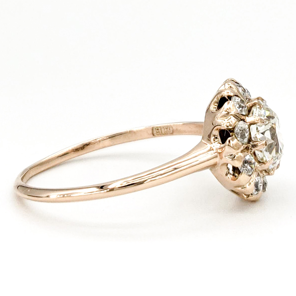 vintage-12-karat-gold-engagement-ring-with-0-93-carat-old-european-cut-diamond-egl-j-si1