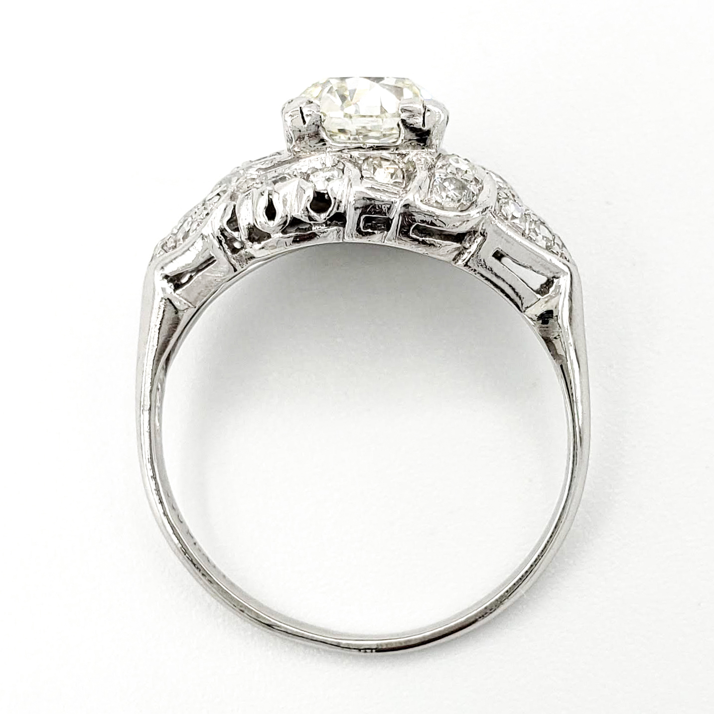 vintage-platinum-engagement-ring-with-1-30-carat-old-european-cut-diamond-egl-k-vs1