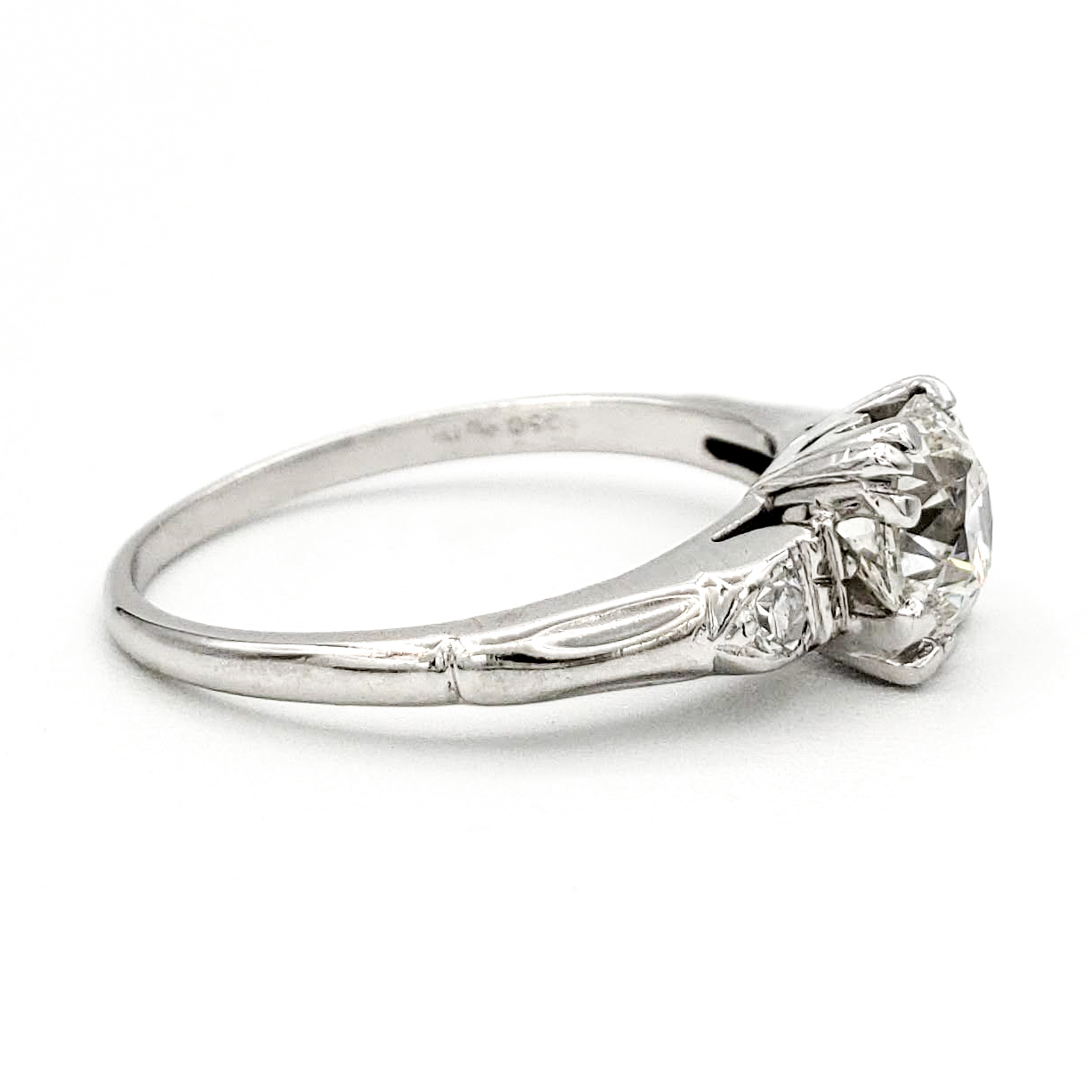 vintage-platinum-engagement-ring-with-0-83-carat-old-european-cut-diamond-egl-h-vs2
