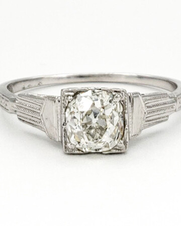 vintage-18-karat-gold-engagement-ring-with-1-00-carat-old-mine-cut-diamond-egl-k-vs2