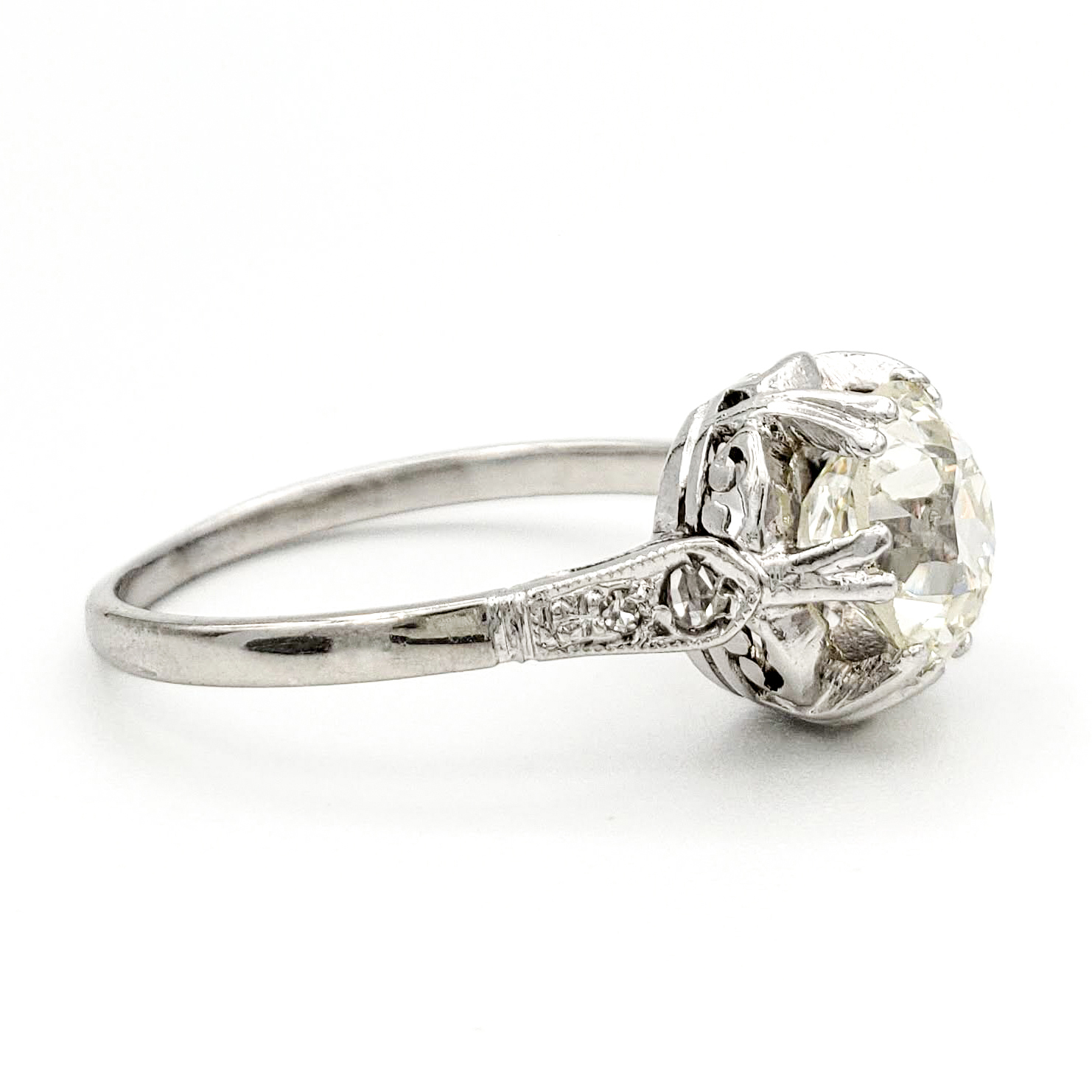 vintage-platinum-engagement-ring-with-1-63-carat-old-european-cut-diamond-egl-l-vs1