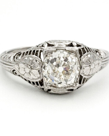vintage-platinum-engagement-ring-with-1-02-carat-old-european-cut-diamond-egl-h-si1