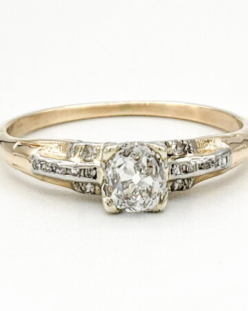 vintage-14-karat-gold-engagement-ring-with-0-40-carat-old-mine-cut-diamond-egl-g-si1