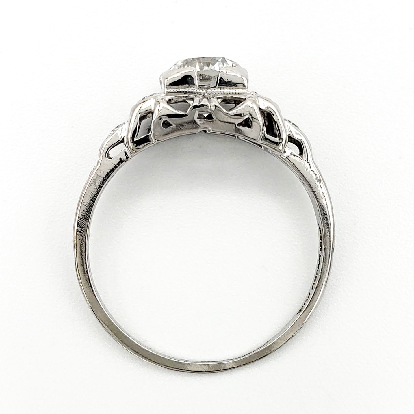 vintage-platinum-engagement-ring-with-0-74-carat-old-european-cut-diamond-egl-h-vs1