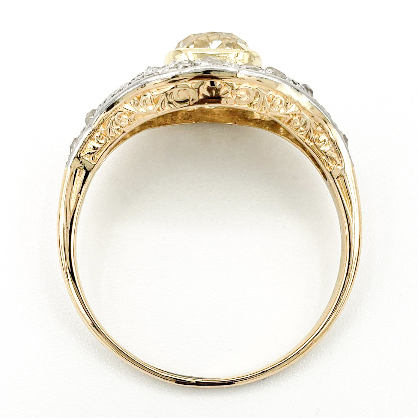 vintage-18-karat-gold-engagement-ring-with-1-41-carat-old-mine-cut-diamond-gia