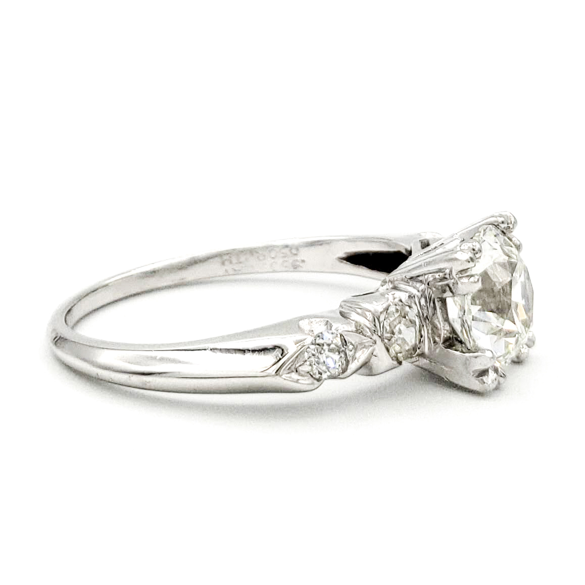 vintage-platinum-engagement-ring-with-1-07-carat-old-european-cut-diamond-egl-i-vs2