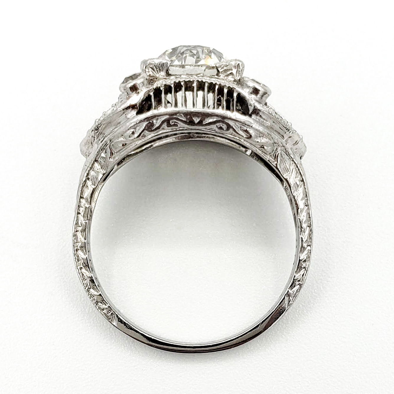 vintage-platinum-engagement-ring-with-1-43-carat-old-european-cut-diamond-egl-l-vs2