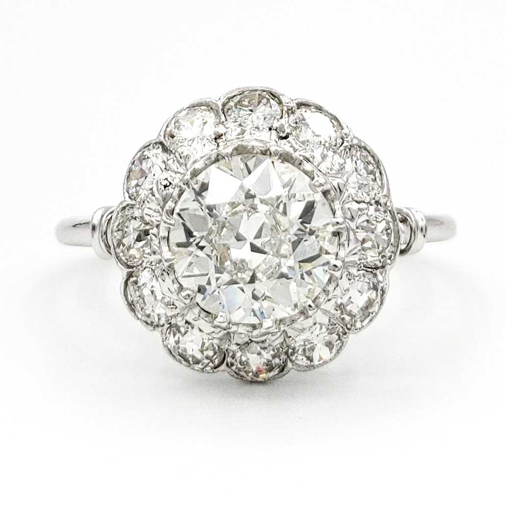 vintage-platinum-engagement-ring-with-1-09-carat-old-european-cut-diamond-egl-h-vs2
