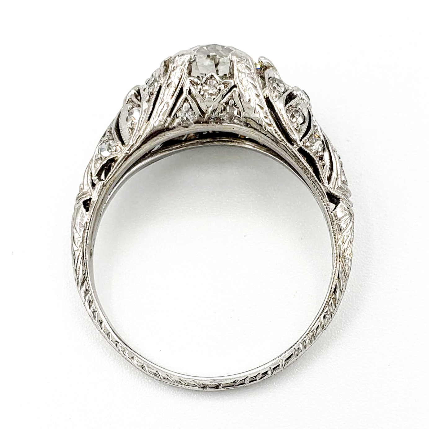 vintage-platinum-engagement-ring-with-1-48-carat-old-european-cut-diamond-egl-k-vs1