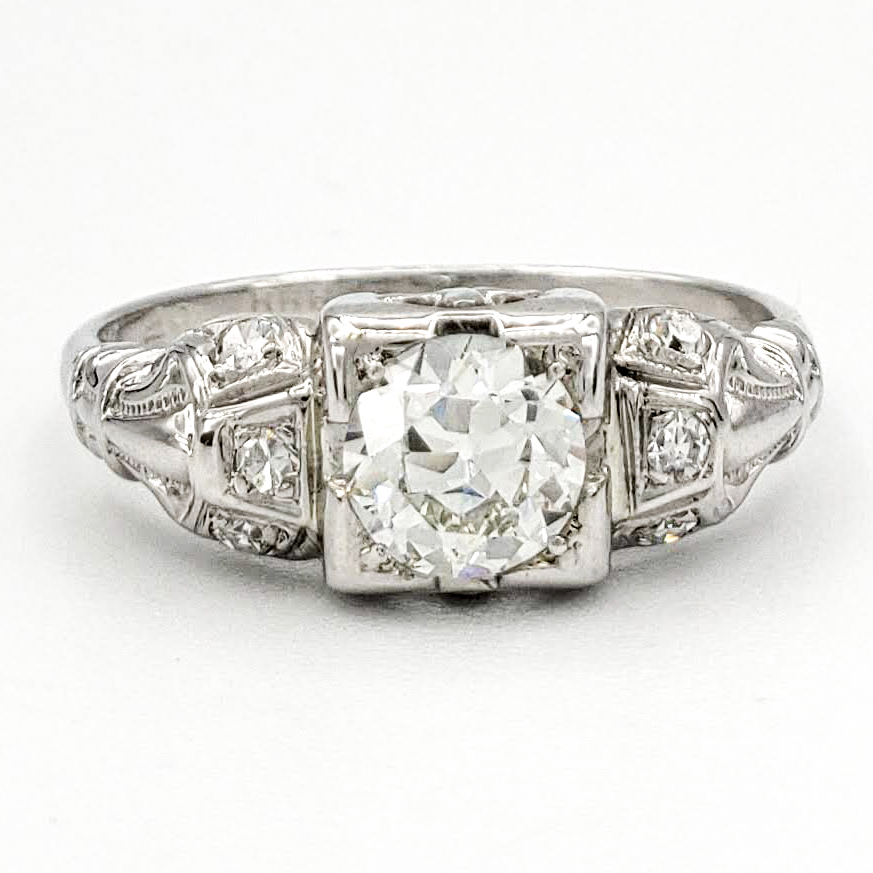 vintage-14-karat-gold-engagement-ring-with-0-44-carat-old-european-cut-diamond-egl-h-vs2