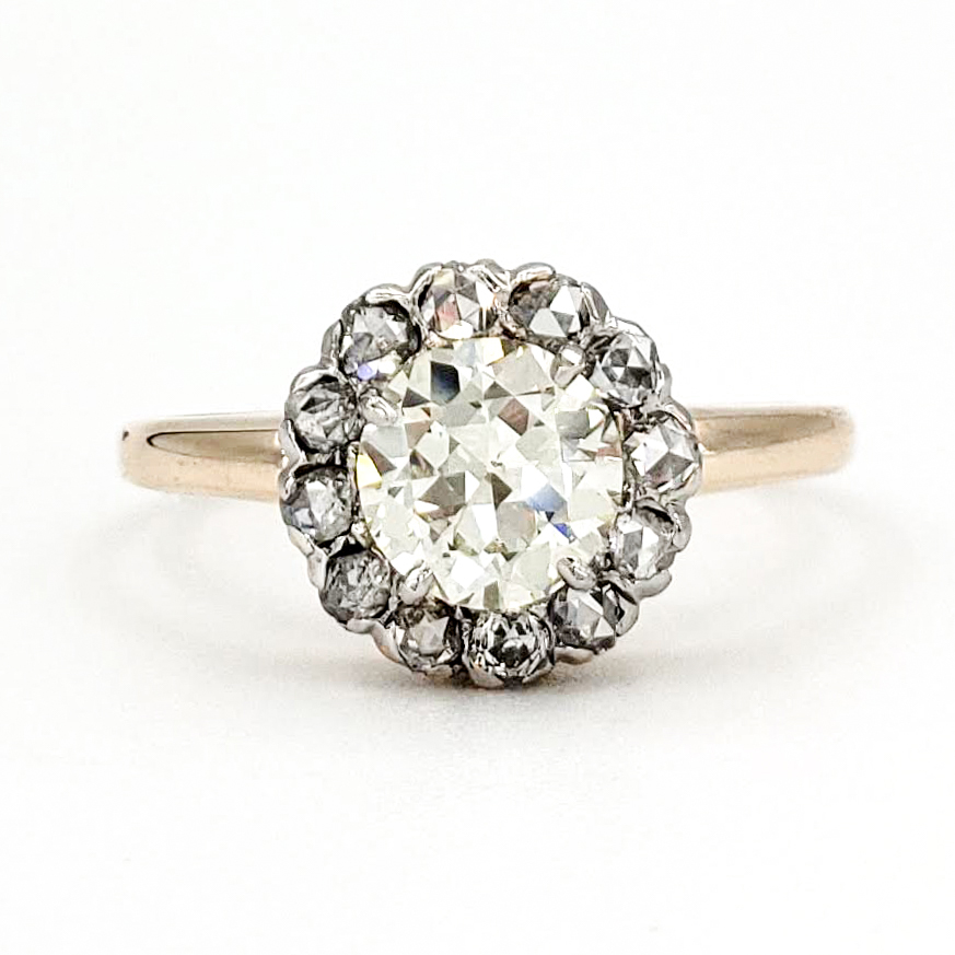 vintage-14-karat-gold-engagement-ring-with-0-85-carat-old-european-cut-diamond-egl-m-si1