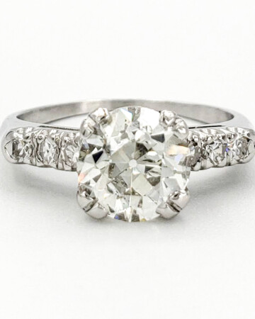 vintage-platinum-engagement-ring-with-1-31-carat-old-european-cut-diamond-egl-j-si2