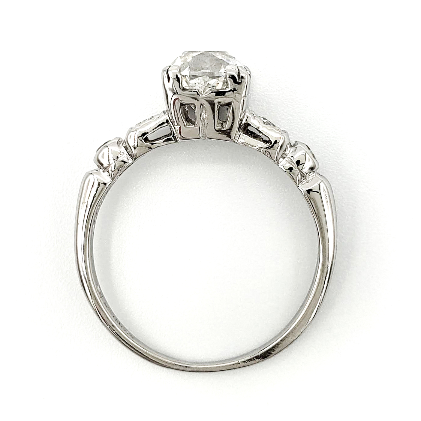 vintage-platinum-engagement-ring-with-1-27-carat-old-european-cut-diamond-egl-h-si1