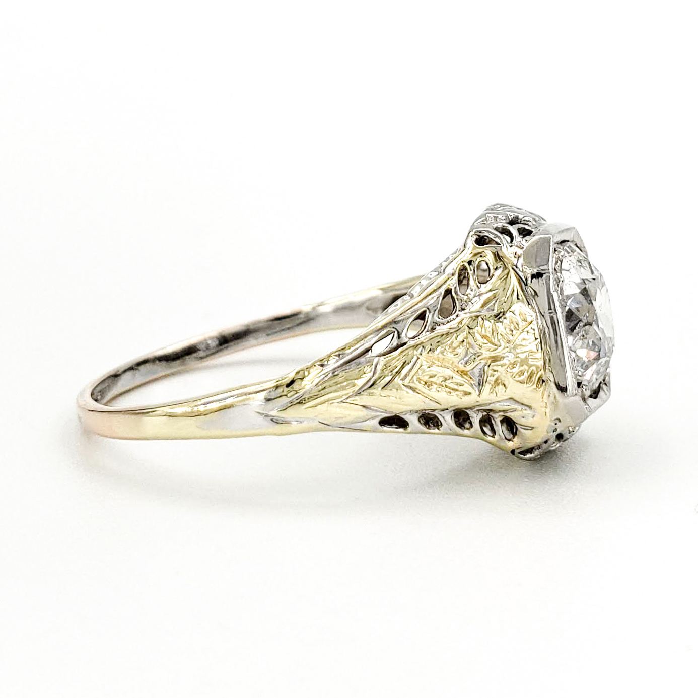 vintage-14-karat-engagement-ring-with-1-15-carat-old-european-cut-diamond-egl-f-si3
