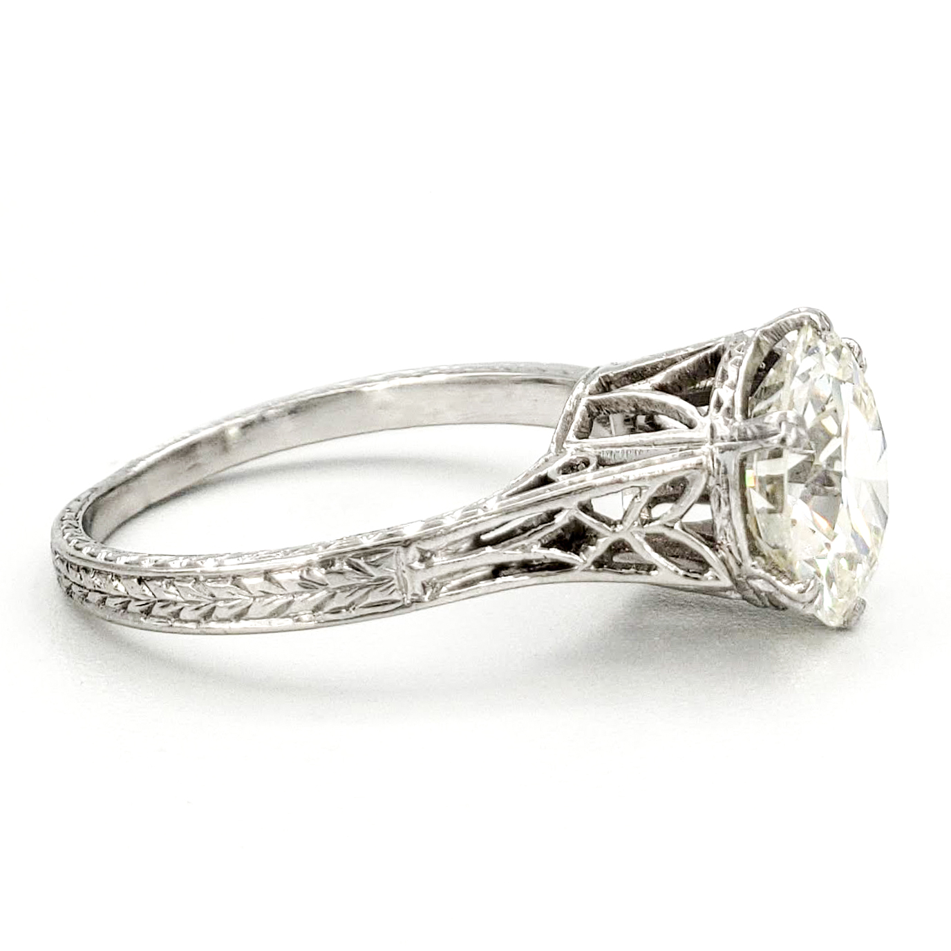 vintage-platinum-engagement-ring-with-1-63-carat-old-european-cut-diamond-egl-k-vs1