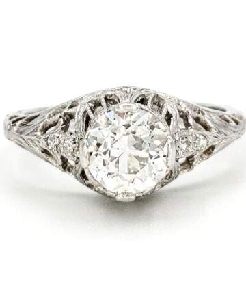vintage-platinum-engagement-ring-with-0-71-carat-old-european-cut-diamond-egl-f-vs2