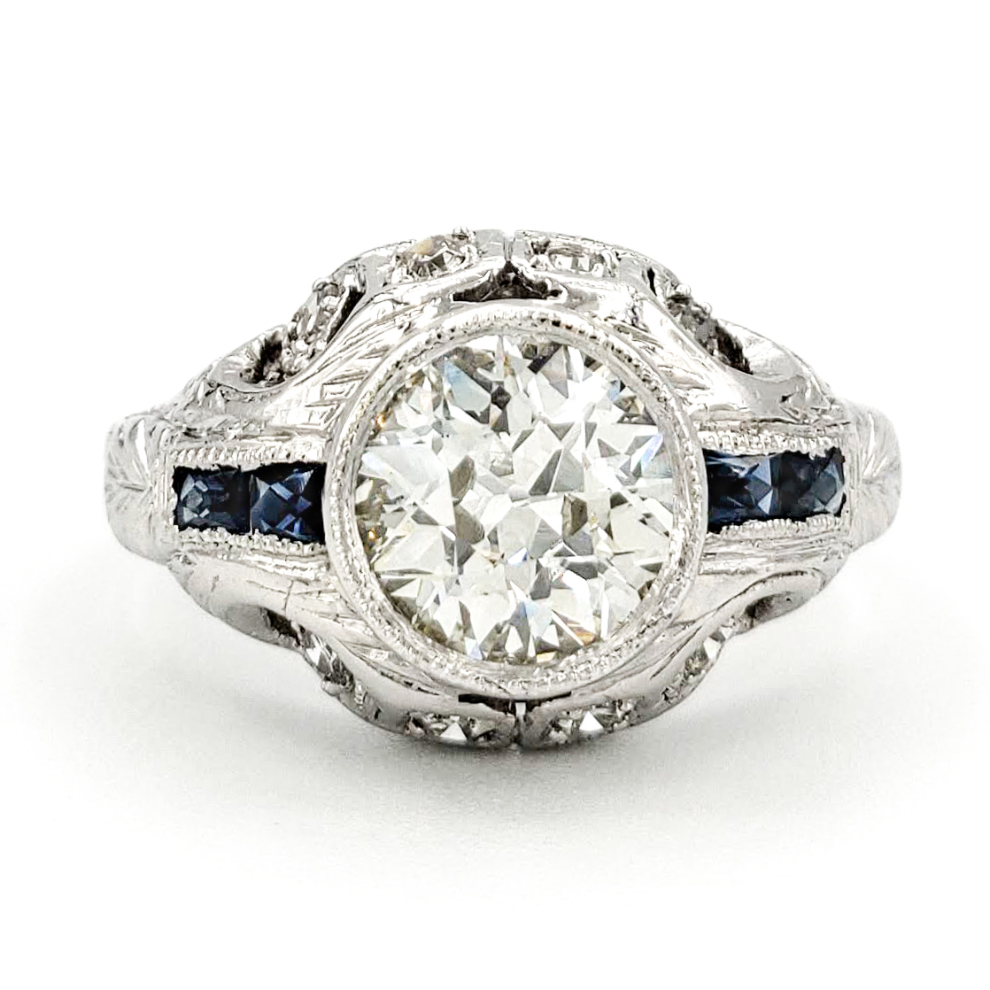 vintage-platinum-engagement-ring-with-1-16-carat-old-european-cut-diamond-egl-i-vs1