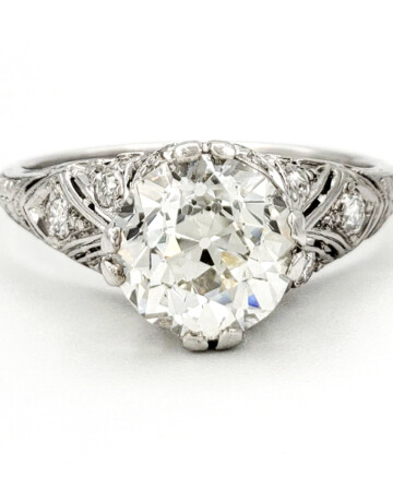 vintage-platinum-engagement-ring-with-1-99-carat-old-european-cut-diamond-egl-h-vs2