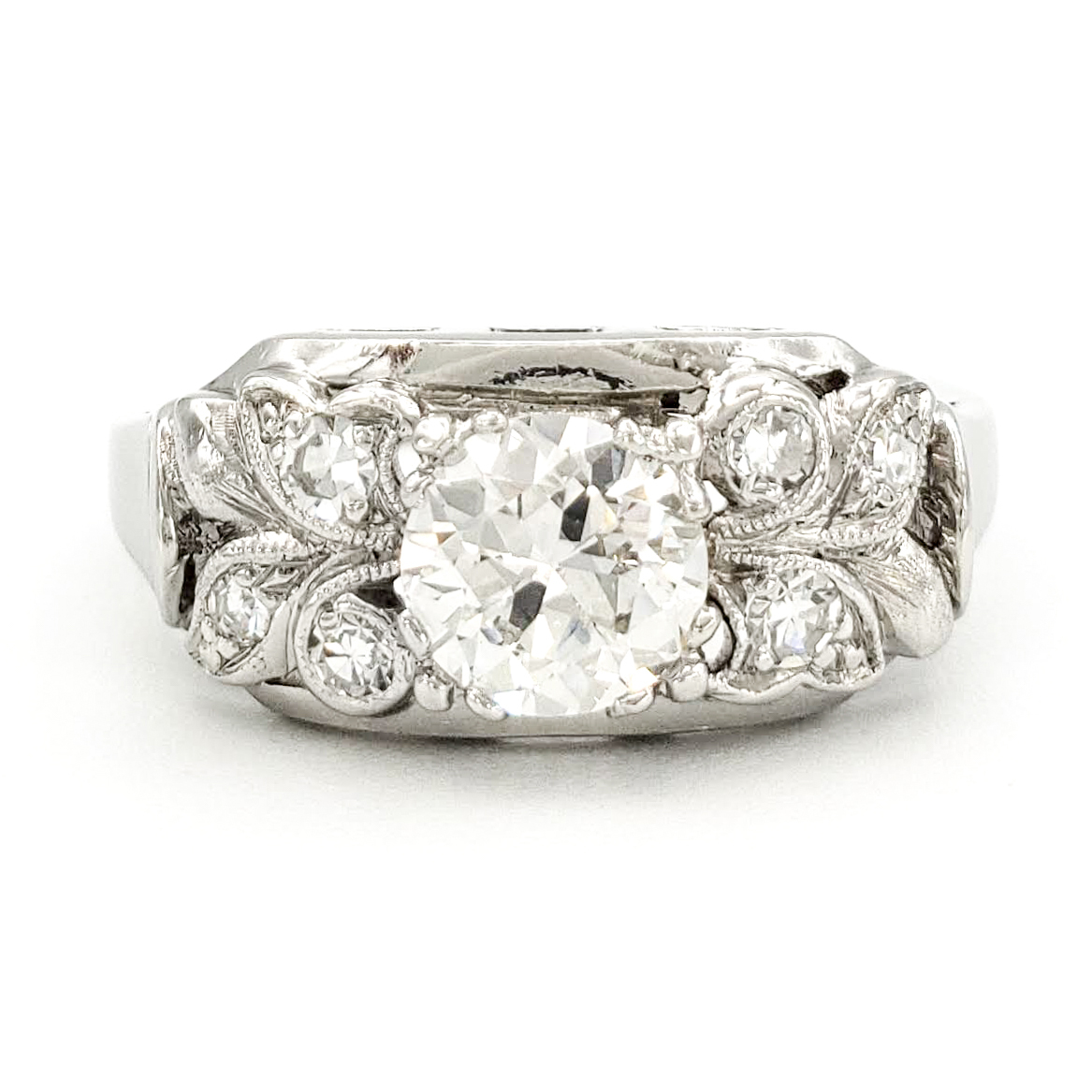 vintage-platinum-engagement-ring-with-0-63-carat-old-european-cut-diamond-egl-g-vs1