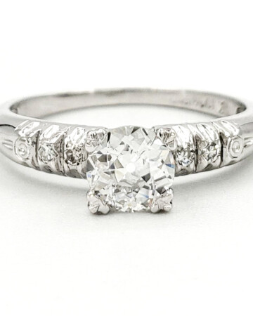 vintage-platinum-engagement-ring-with-0-44-carat-old-european-cut-diamond-egl-e-vs2