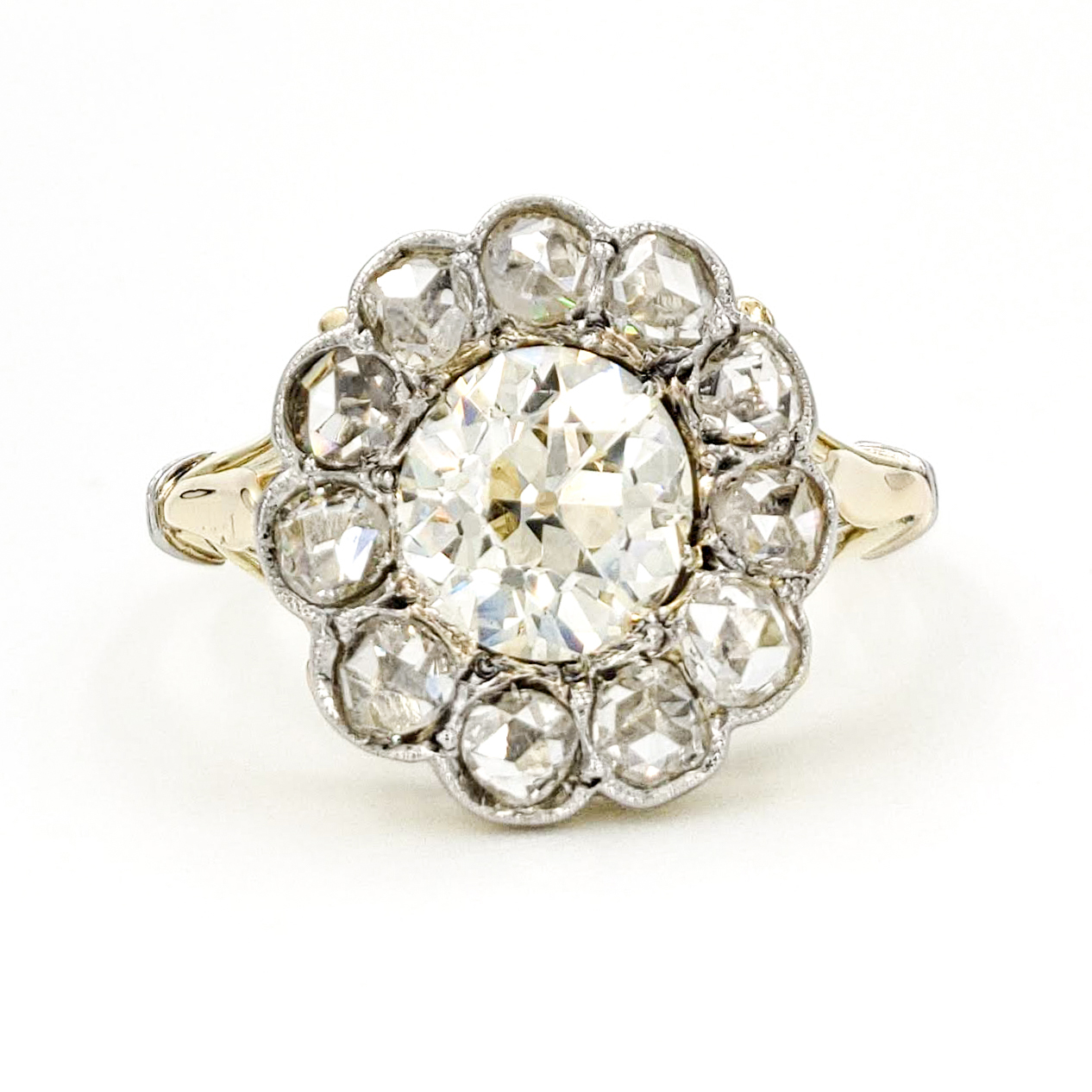 vintage-18-karat-gold-engagement-ring-with-1-18-carat-old-european-cut-diamond-egl-k-vs2