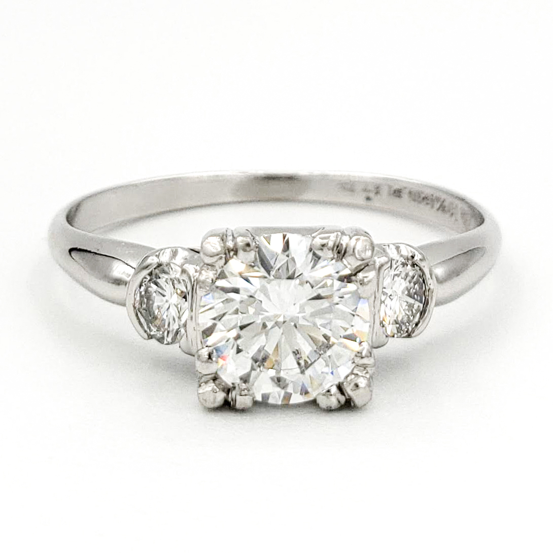 vintage-platinum-engagement-ring-with-0-70-carat-round-brilliant-cut-diamond-gia-d-if