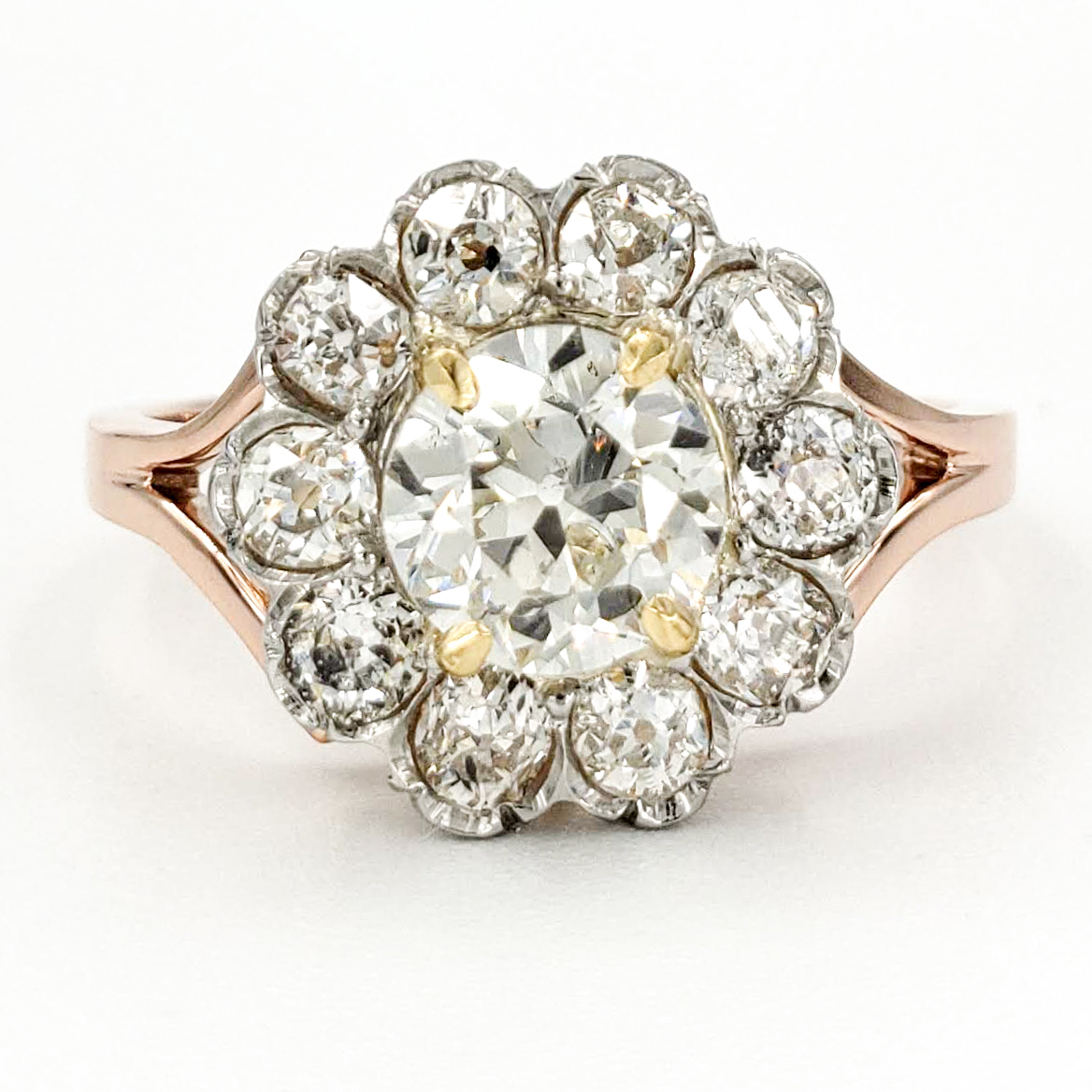 vintage-18-karat-gold-engagement-ring-with-0-94-carat-old-european-cut-diamond-egl-h-si1
