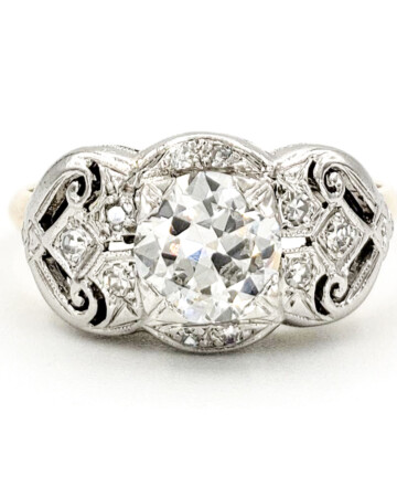 vintage-14-karat-gold-engagement-ring-with-0-67-carat-old-european-cut-diamond-egl-f-vs2