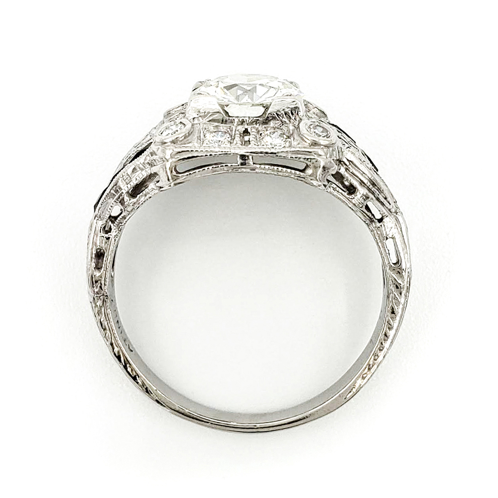 vintage-platinum-engagement-ring-with-0-85-carat-old-european-cut-diamond-egl-h-vs2