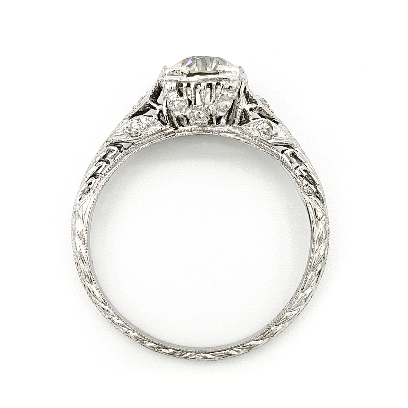 vintage-platinum-engagement-ring-with-1-08-carat-old-european-cut-diamond-egl-g-vs2